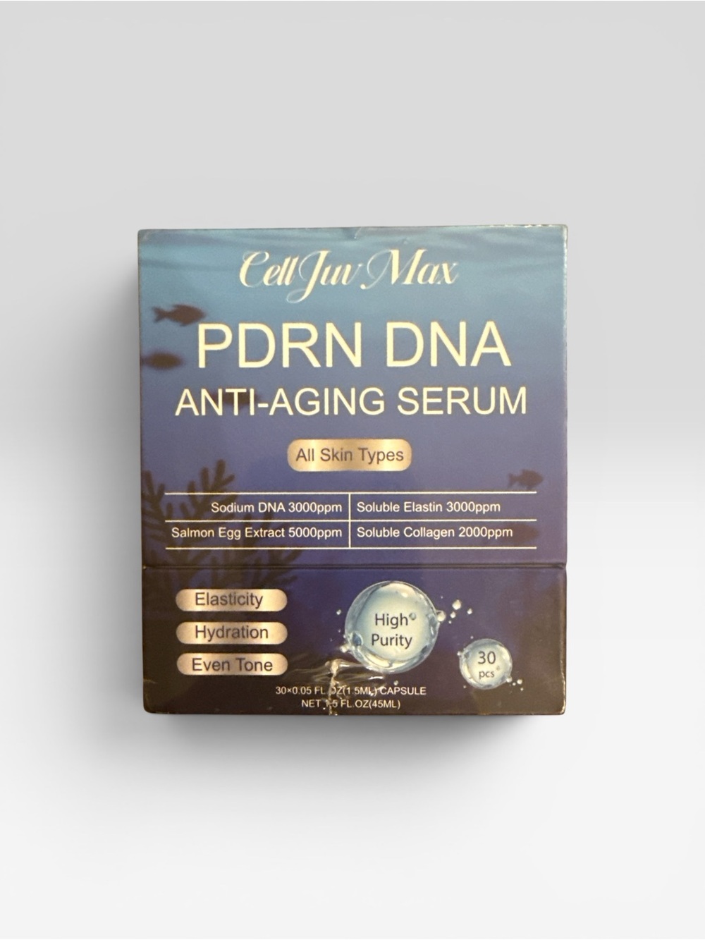 PDRN DNA Anti-Aging Serum — Blue Elasticity & Hydration Booster